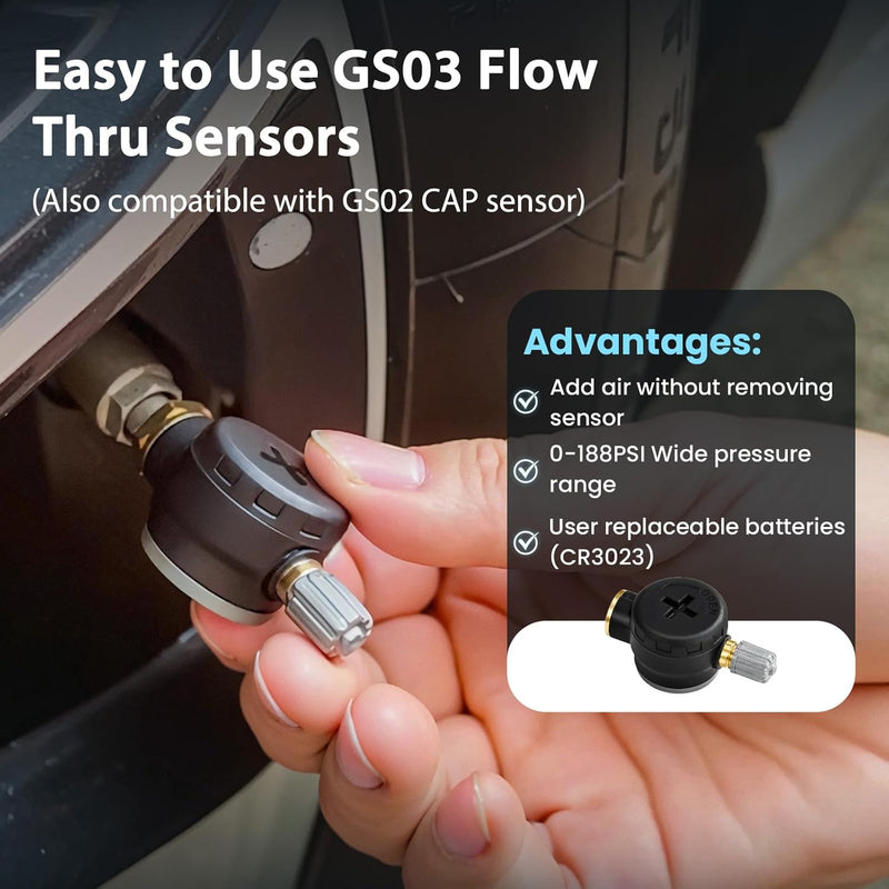 Load image into Gallery viewer, GUTA GT80 TPMS Tire Pressure Monitoring System with GS02 Cap Sensors GUTA