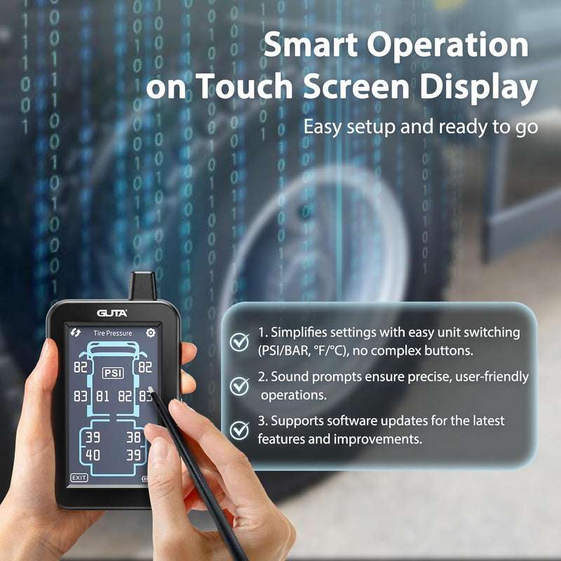 Load image into Gallery viewer, GUTA GT80 TPMS Tire Pressure Monitoring System with GS02 Cap Sensors GUTA