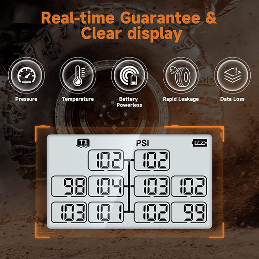 Trailer Tire Pressure Monitoring System GUTA GT107-2 Real time guarantee y clear display