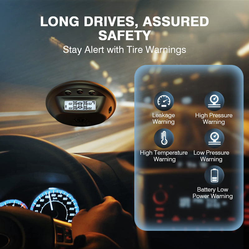 Load image into Gallery viewer, Tymate RV Tire Pressure Monitoring System, Colorful LCD Display, Wireless Tire Pressure Monitor with Solar Charge tymatetpms
