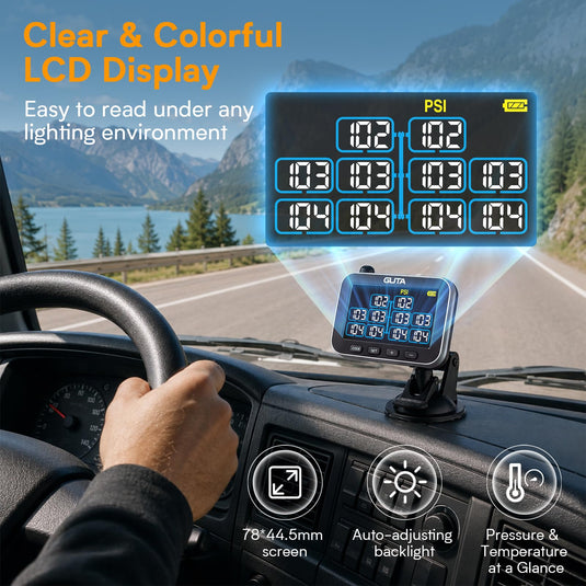 GUTA GT30 TPMS Tire Pressure Monitoring System - Color Screen Guta TPMS
