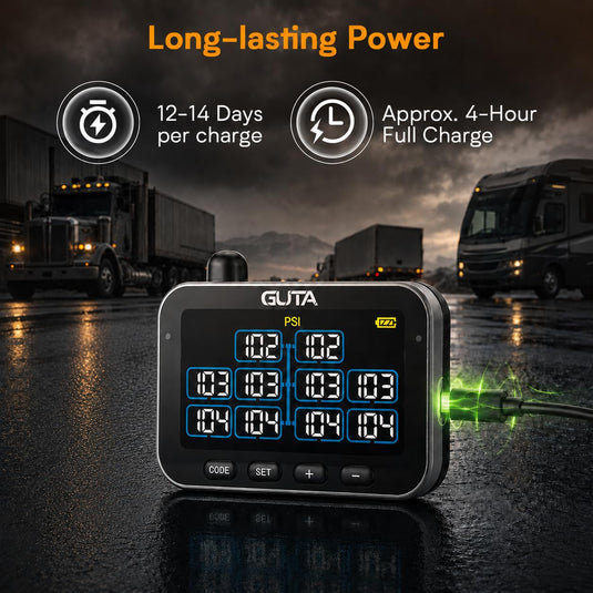 GUTA GT30 TPMS Tire Pressure Monitoring System - Color Screen Guta TPMS