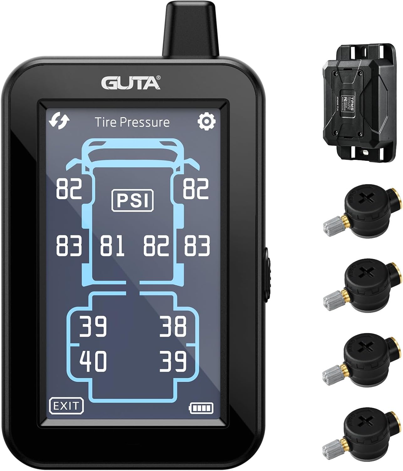 GT80 TPMS Tire Pressure Monitoring System GS03 Flow Thru Sensors