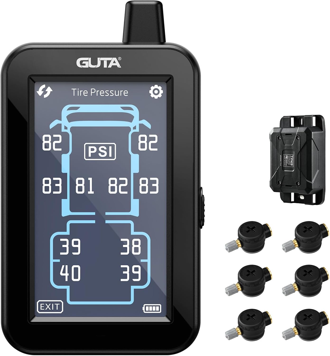 GUTA GT80 TPMS Tire Pressure Monitoring System with GS02 Cap Sensors GUTA