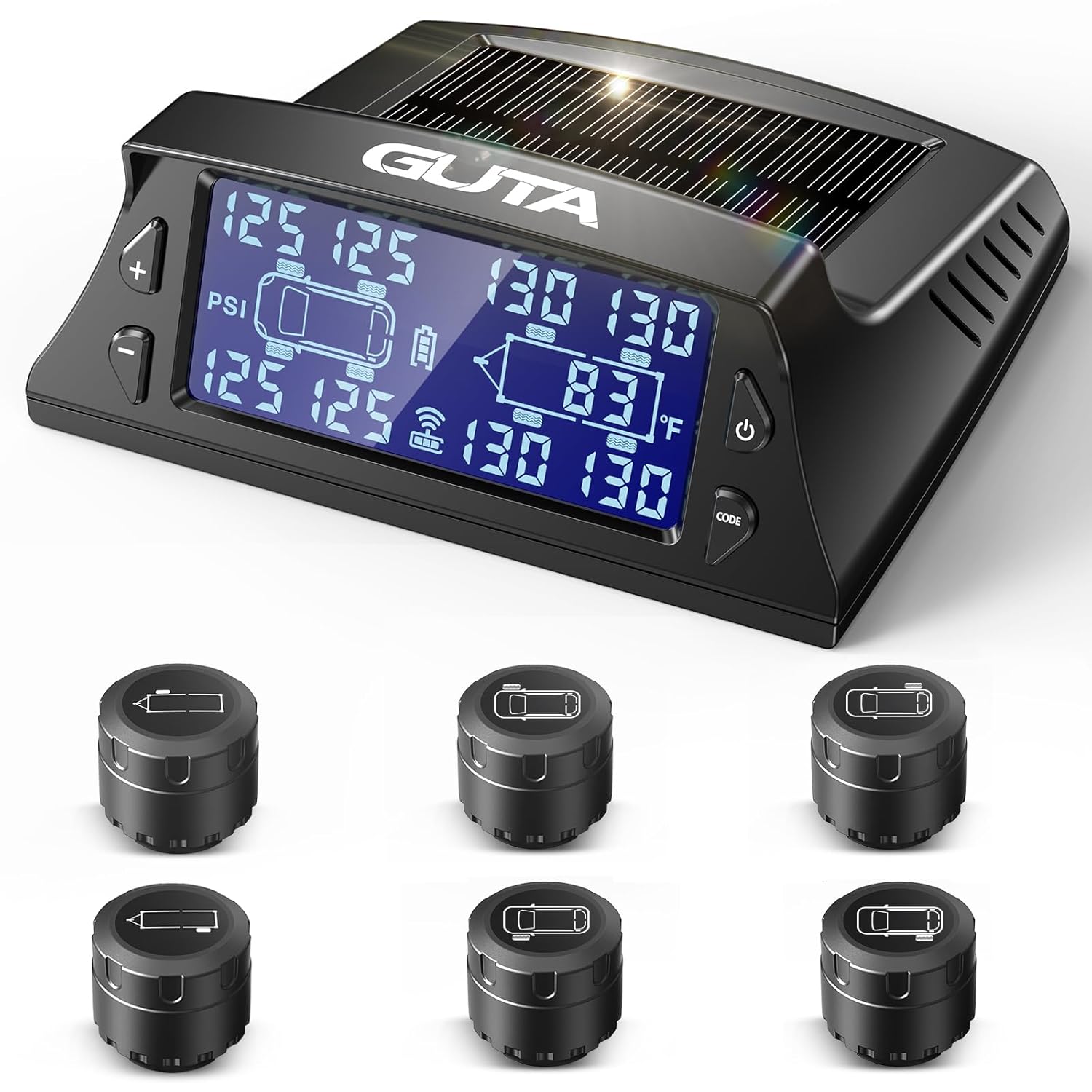 Solar Charging TPMS Tire Pressure Monitoring System | GT40 GUTA