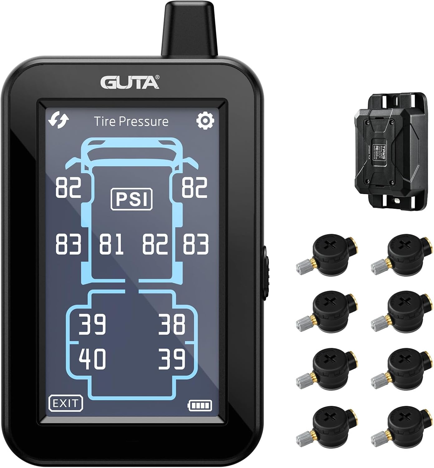 GUTA GT80 TPMS Tire Pressure Monitoring System with GS02 Cap Sensors GUTA
