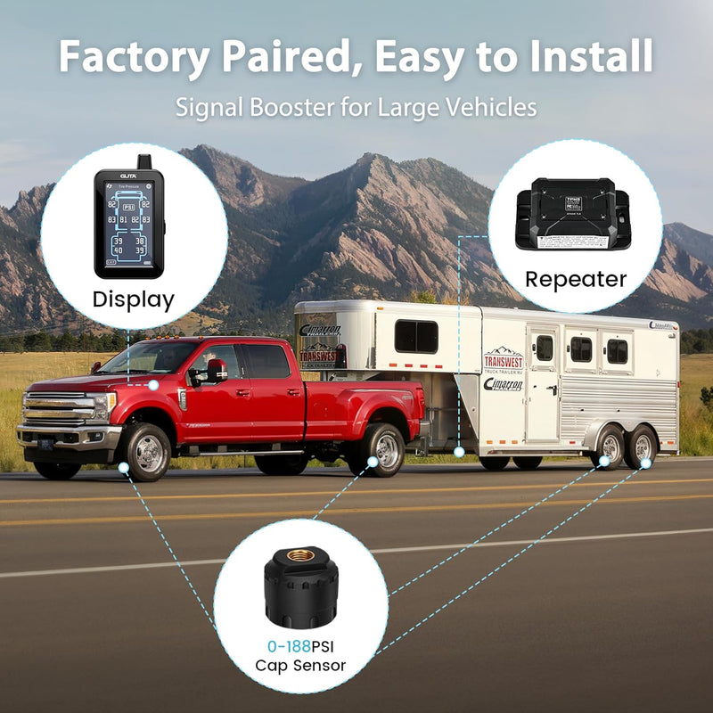 Load image into Gallery viewer, GUTA GT80 TPMS Tire Pressure Monitoring System with GS02 Cap Sensors GUTA
