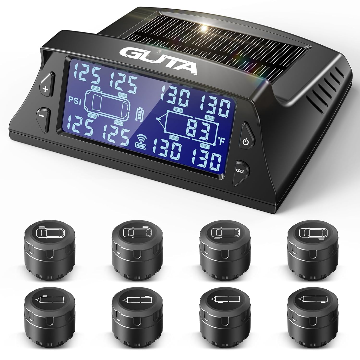Solar Charging TPMS Tire Pressure Monitoring System | GT40 GUTA