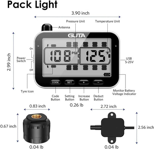 T2 RV Tire Pressure Monitoring System | GT107 - 1 GUTA