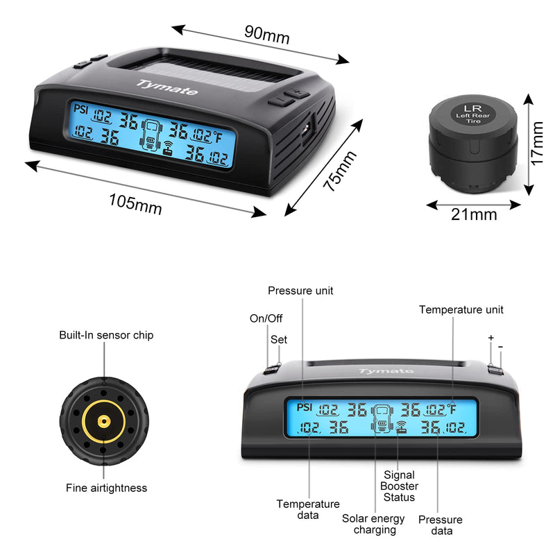 Load image into Gallery viewer, Tymate Tire Pressure Monitoring System with Solar Charge Tymate
