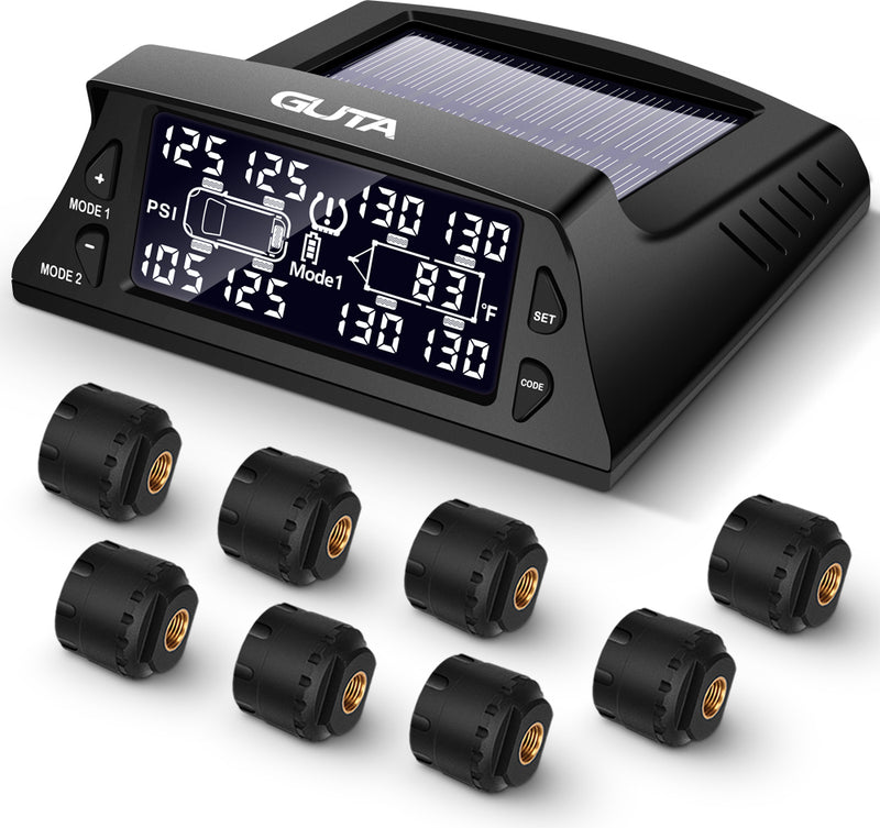 Load image into Gallery viewer, Solar Charging Tire Pressure Monitoring System GUTA 8 sensors M20
