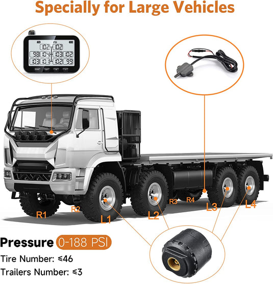 Trailer Tire Pressure Monitoring System GUTA GT107-2 specially for large vehicles