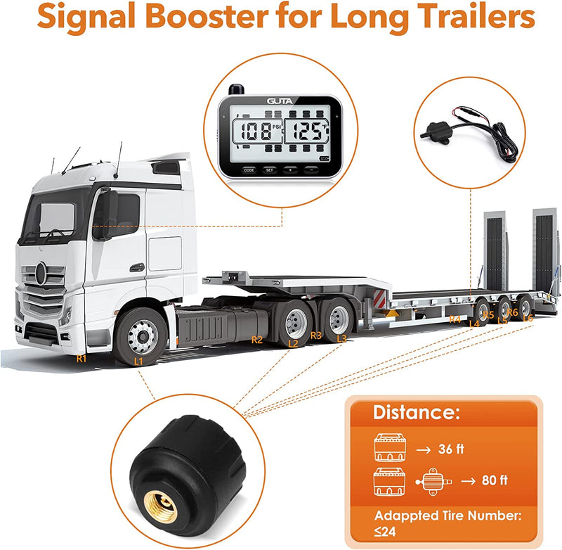 Load image into Gallery viewer, RV Tire Pressure Monitoring System GUTA GT107-1 Signal booster for long trailers
