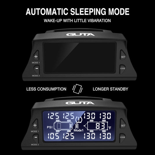 Solar Charging Tire Pressure Monitoring System GUTA M20 automatic sleeping mode